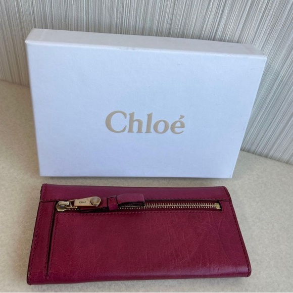 Chloe Pink Leather Wallet - Picture 3 of 9